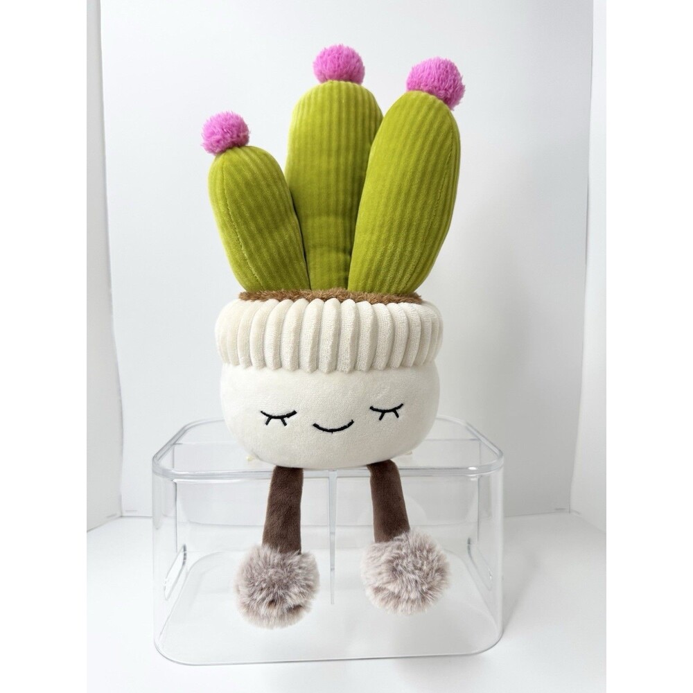 Greenhouse by Russ Flowering Cactus Potted Plant Plush 12" with Floppy Legs